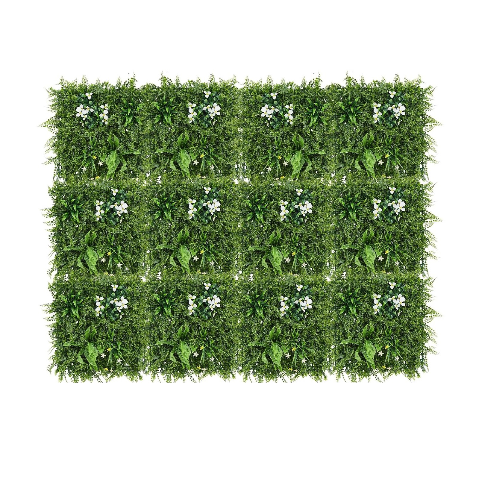 4/8/12X Artificial Greenery Wall Hedge Grass Fence Plant Fake Mat Foliage Panels