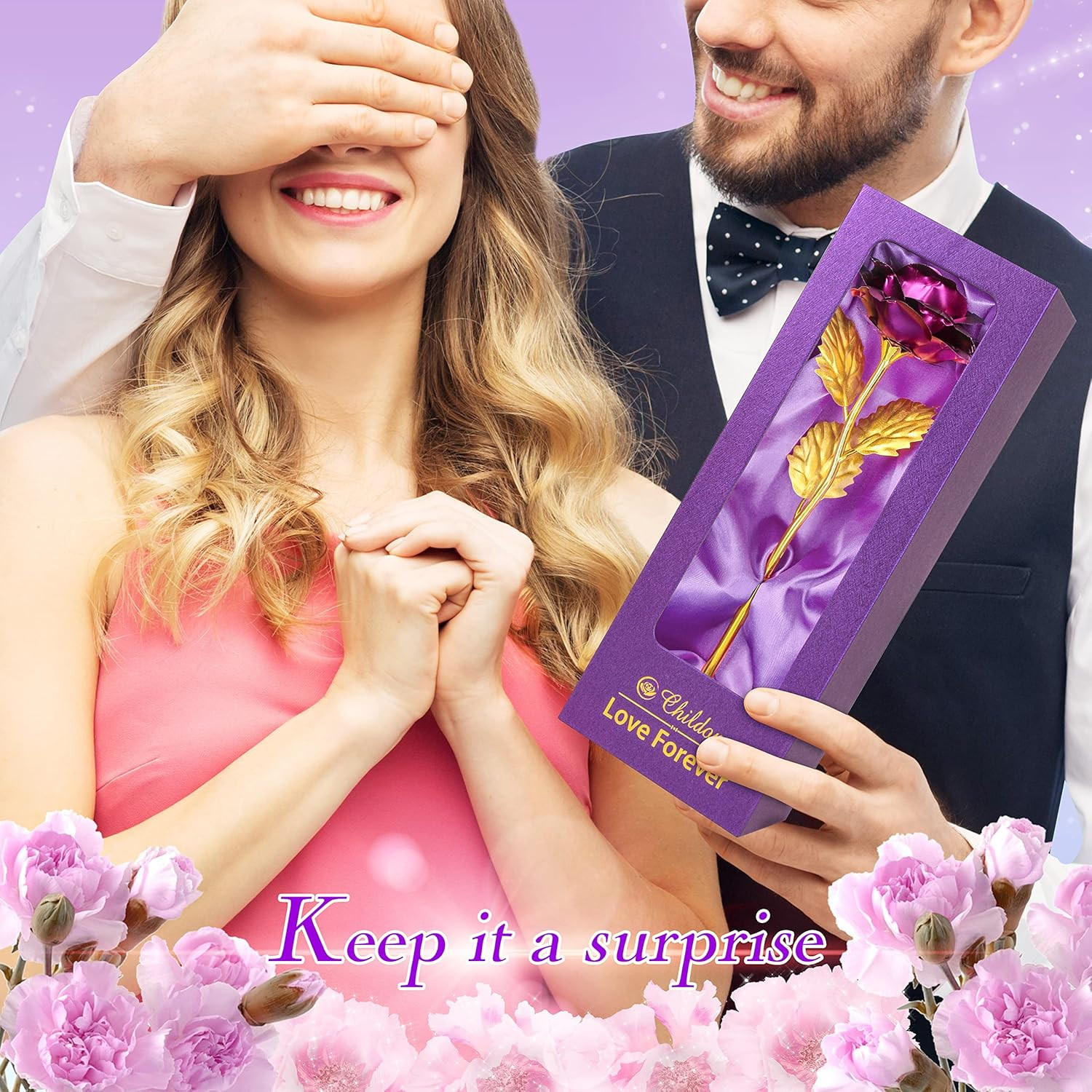 Birthday Gifts for Women Mom,Forever Purple Rose Flower for Delivery Prime | Chr
