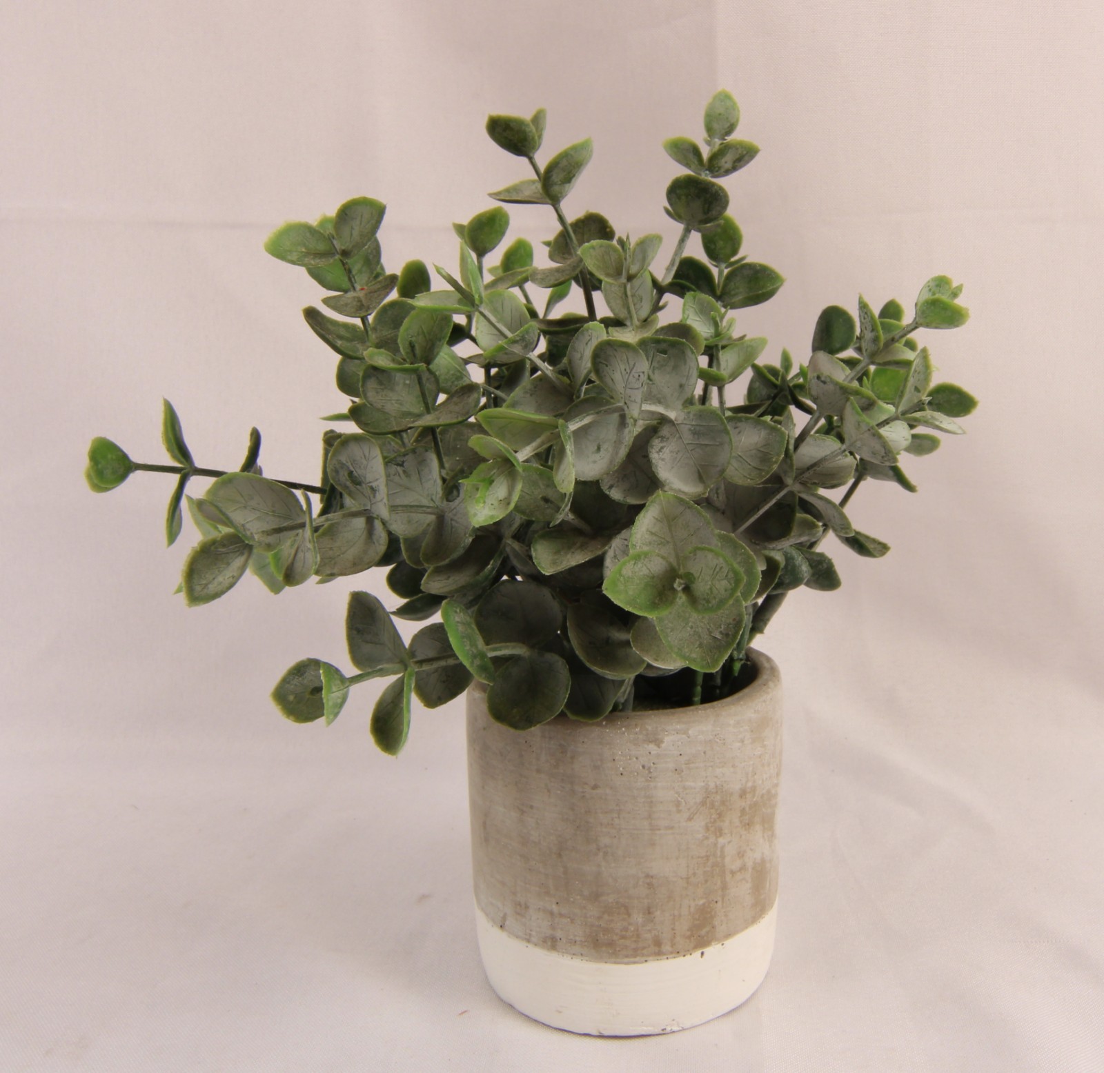 2 Faux Plant in Pots Green Decor in Heavy Pots with Furniture Protectors