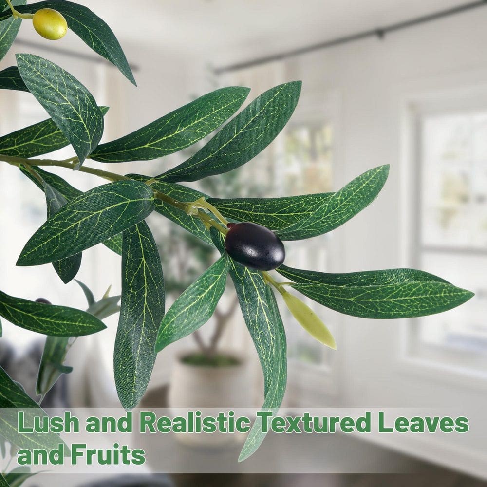 7 Ft. Artificial Olive Tree Faux Plant in Pot for Indoor and Outdoor Decor New