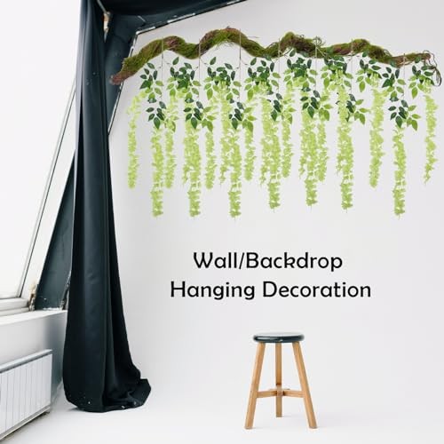 190cm/74.8inch Flax Silk Bendable Artificial Tree Trunk Fake Tree Twigs Big