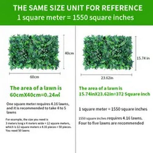 40x60cm Artificial Green Plant Wall Ornaments For Indoor Home Garden Decoration