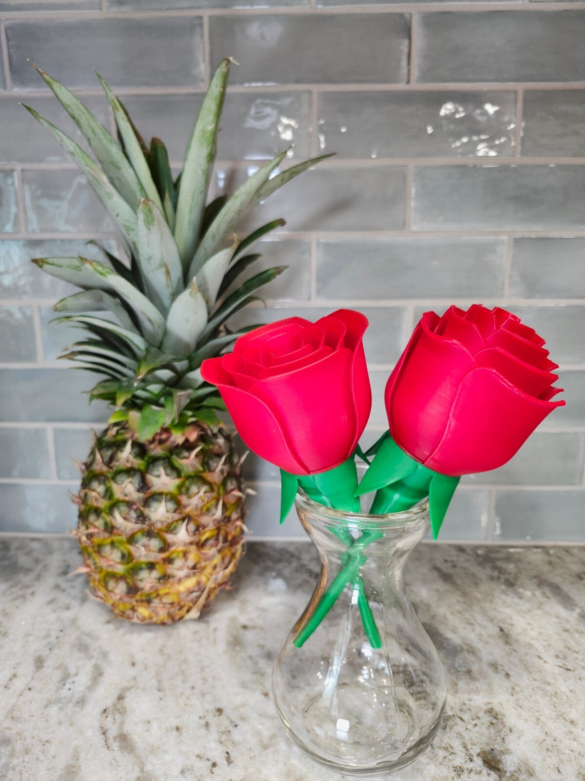 3D Printed Rose with Vase for dry flowers – A Timeless Gift