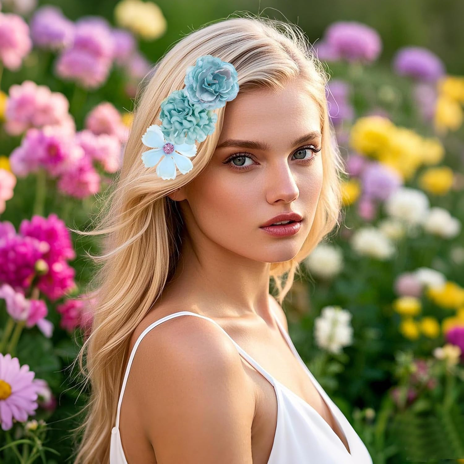 Faux Flowers Heads Small Decorative Flowers for Crafts Cake Wreath Garlands Wedd