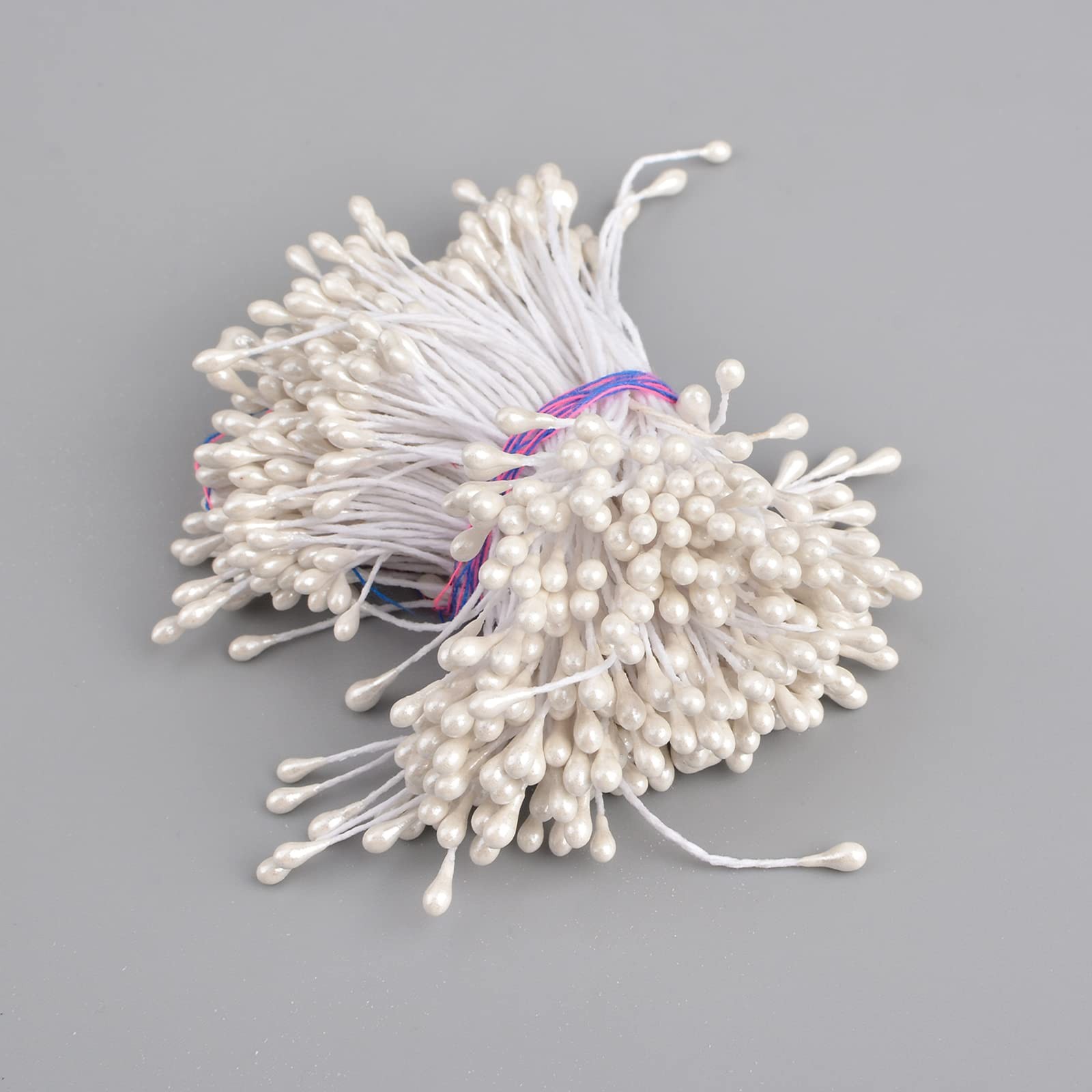 1800 PCS Stamens For Artificial Flowers DIY Scrapbook Decoration White