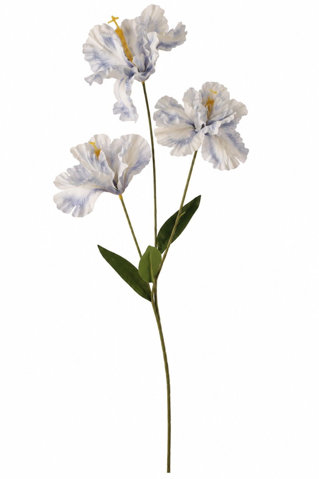 Luxury Faux Iris Stem Periwinkle Blue White Artificial Flower Wedding Floral Fre