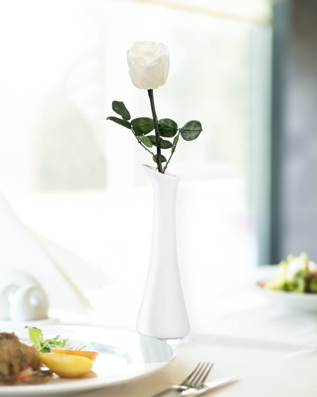 White Preserved Roses Prime Delivery Real Rose Gifts Women Mom Birthday