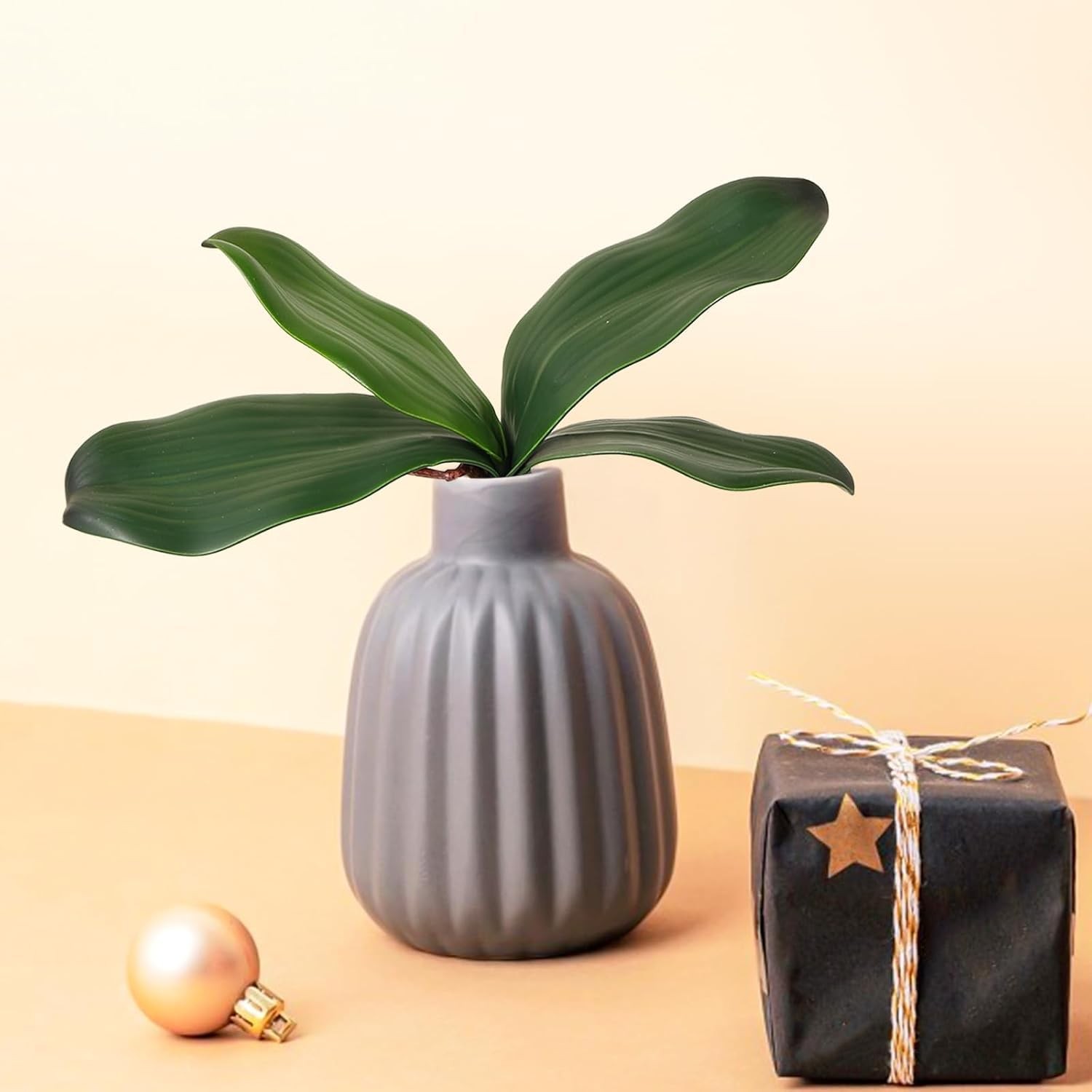 8 Inch Green Faux Orchid Leaves Real Touch Phalaenopsis Artificial 1pc