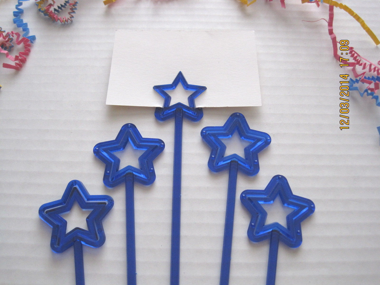 Floral Picks HEART, BUTTERFLY, STAR 12″ Pink, Red, Orange, Card Holders 12/Pk!