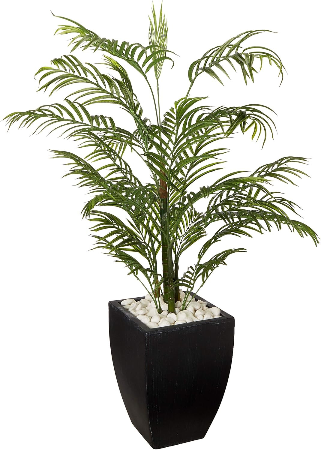 4.5Ft Areca Palm Tree in Black Planter – UV Resistant for Indoor/Outdoor Use