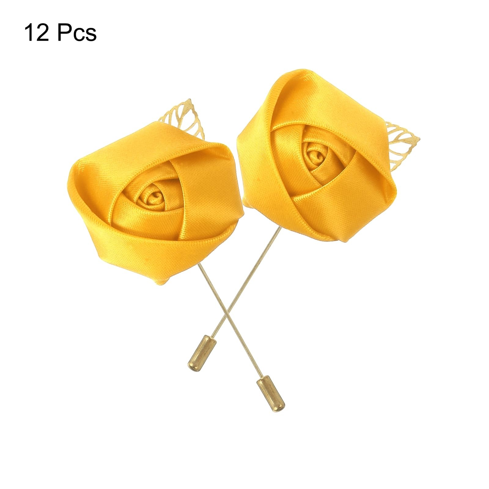 Groom Artificial Rose Boutonnieres Pins Men Wedding Ceremony Party Floral