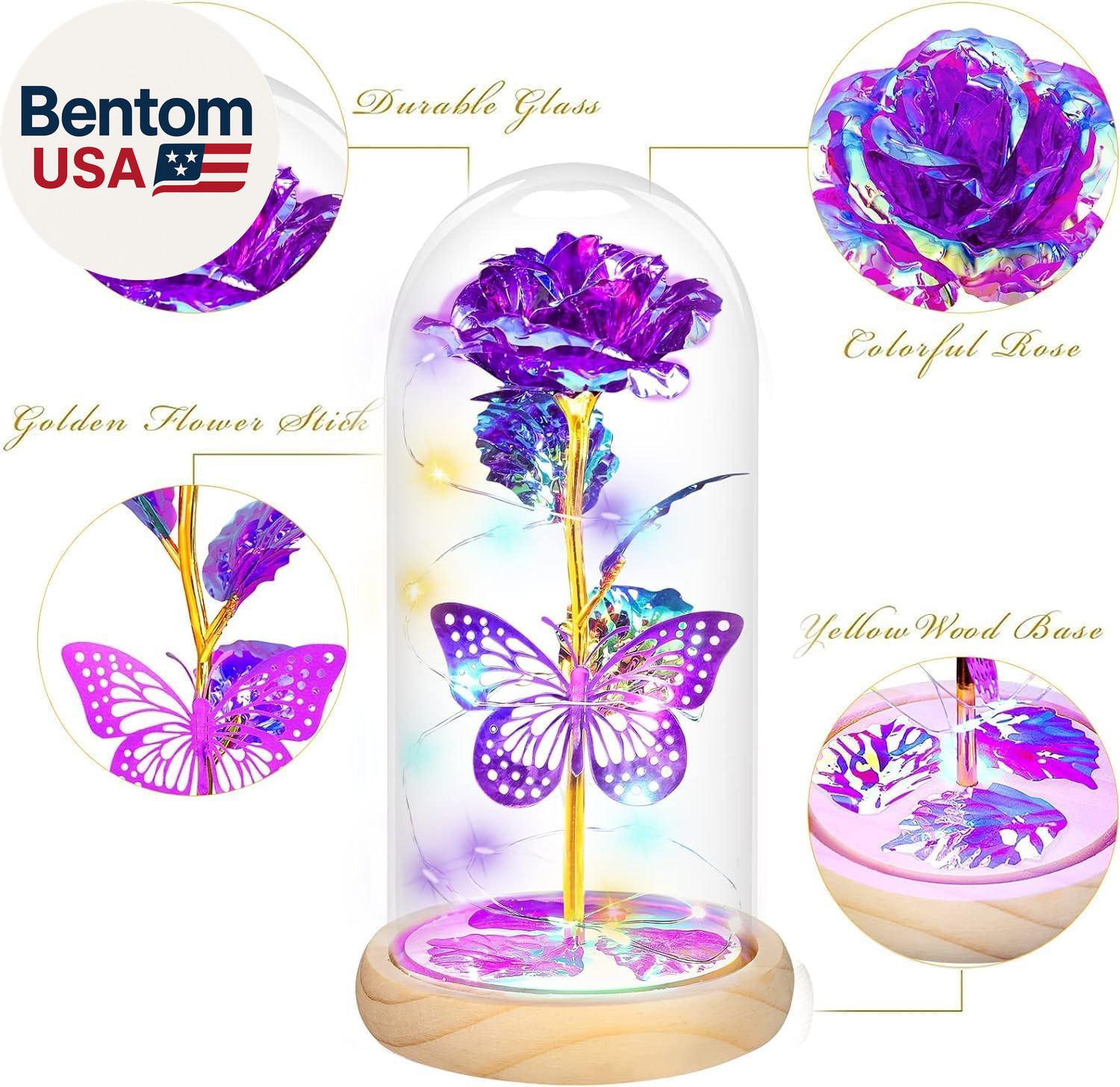 Gifts for Women Christmas Rose Gifts Flowers for Women,Birthday Gifts for Women,