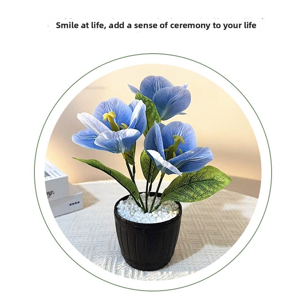 Artificial Flower with Realistic 3D Printed Design for Multiple Displays Blue