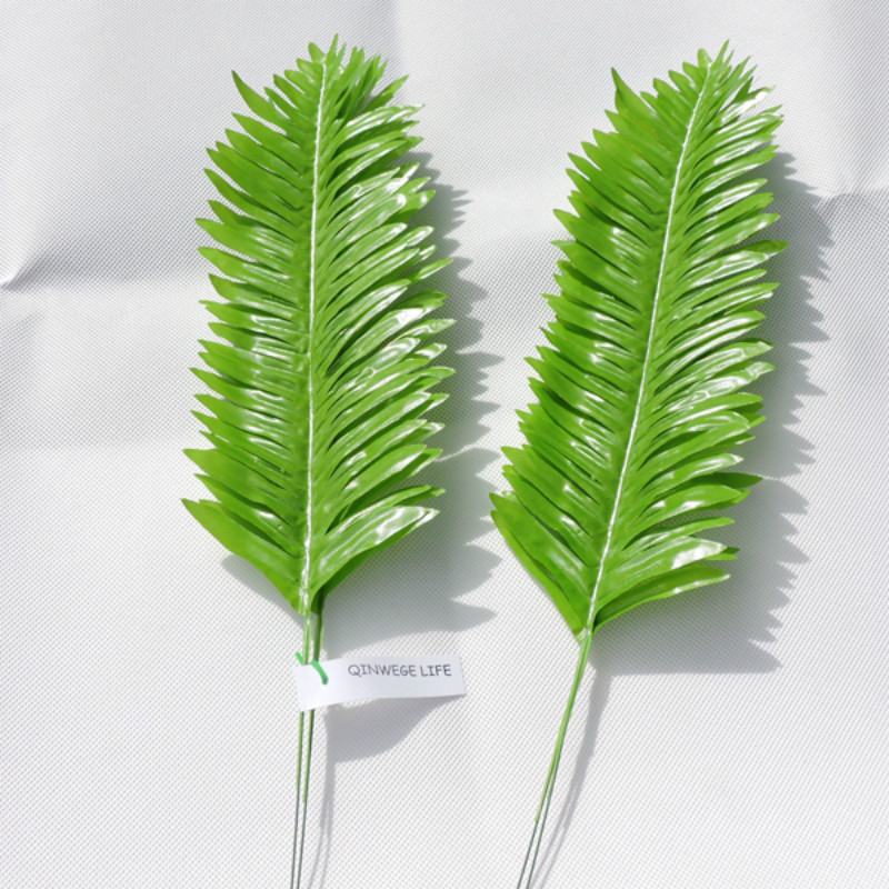 35cm 20pcs Lifelike Artificial Palm Leaf Branch Christmas Home Decor Green