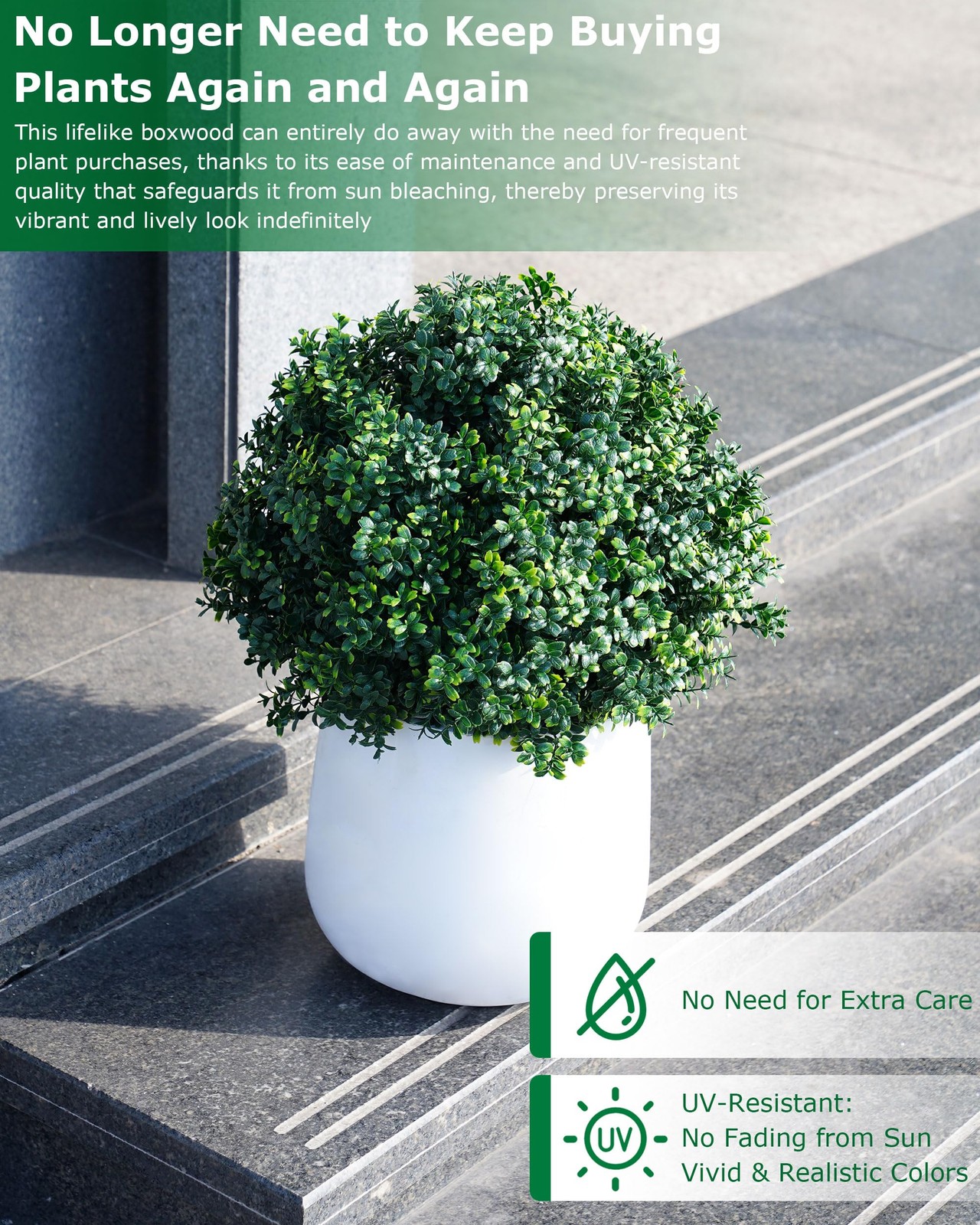 27.6″ Artificial Topiary Boxwood Tree, Faux Boxwood Topiary Spheres with Spik…