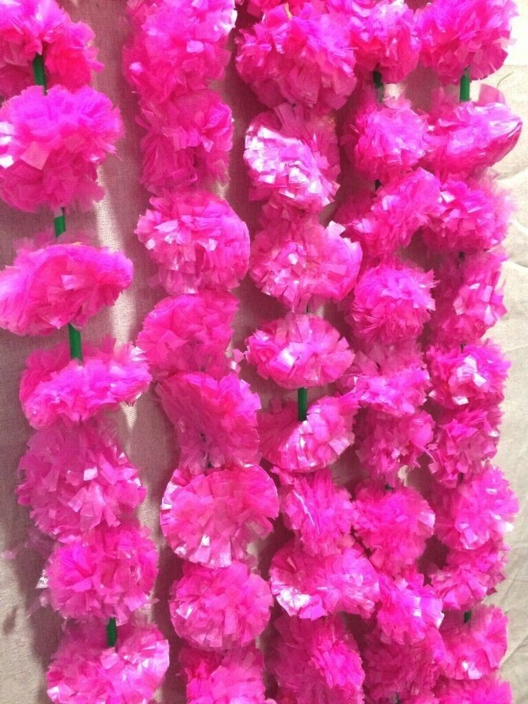 10 PC Artificial marigold indian Event Wedding Flower Garlands Vine Decorative