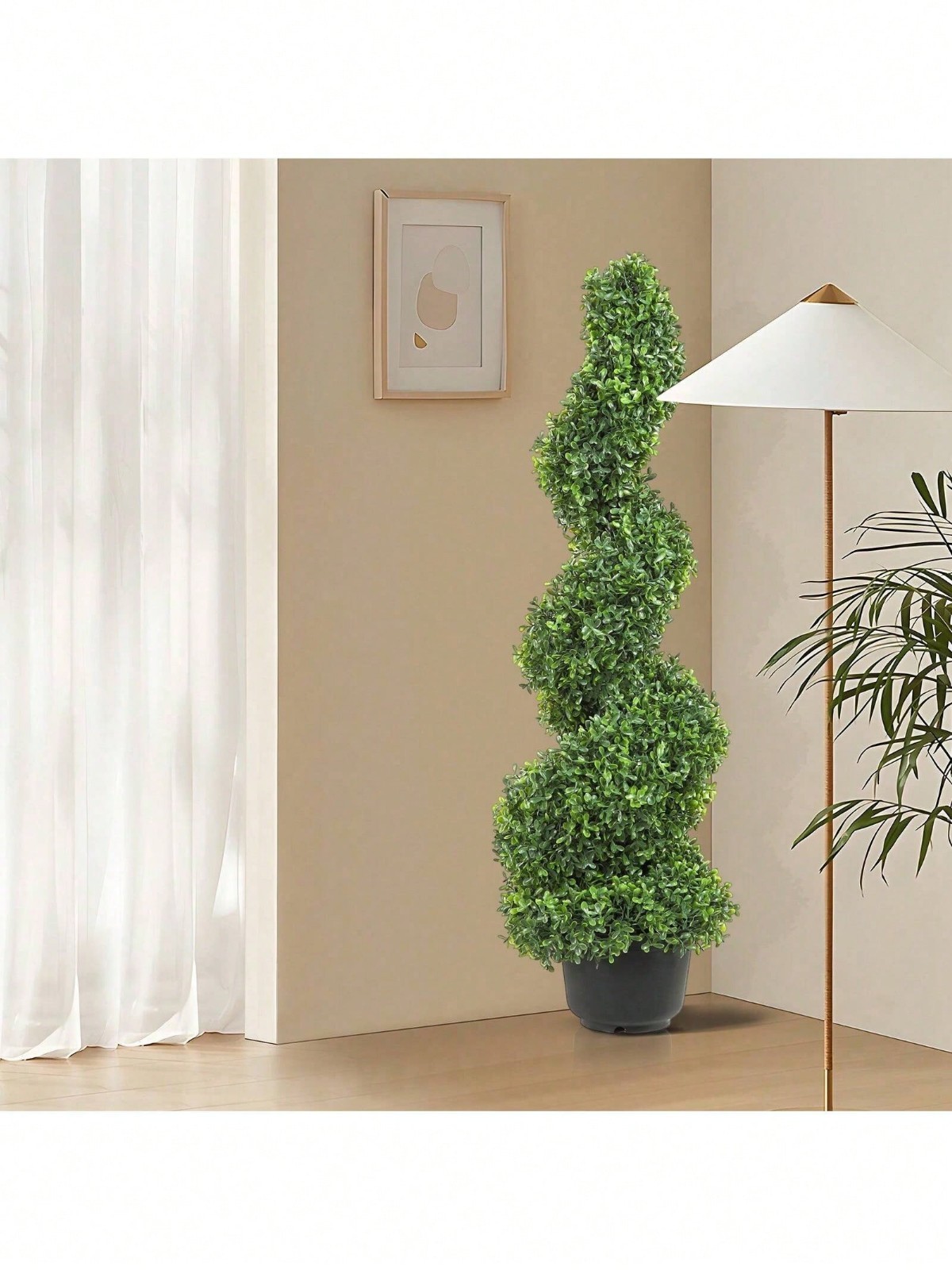 2 Pack Artificial Spiral Topiary Trees 3FT/4FT Indoor Outdoor