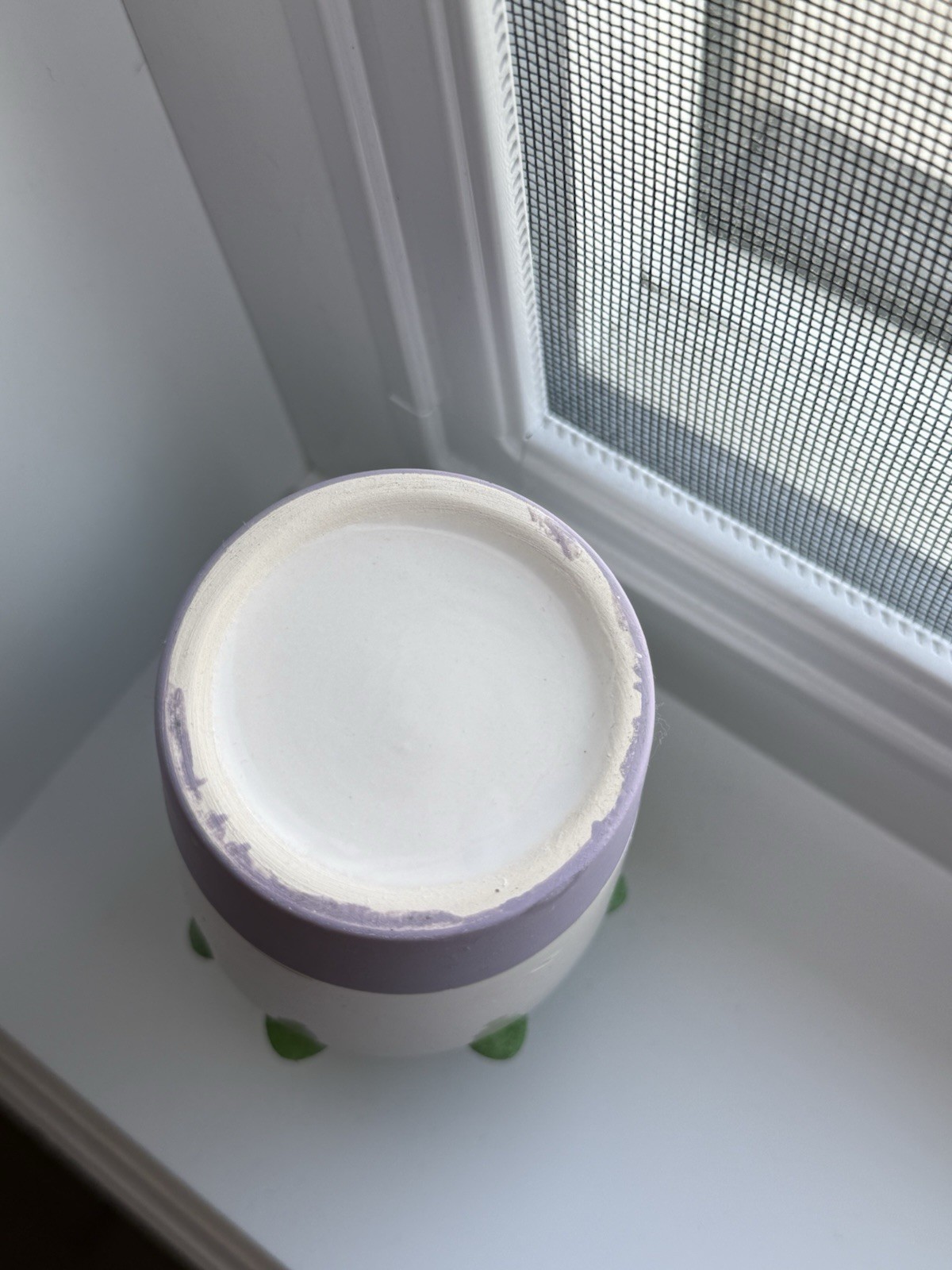Fake Artificial Succulent Plant in a purple white pot with fake rocks Home Decor