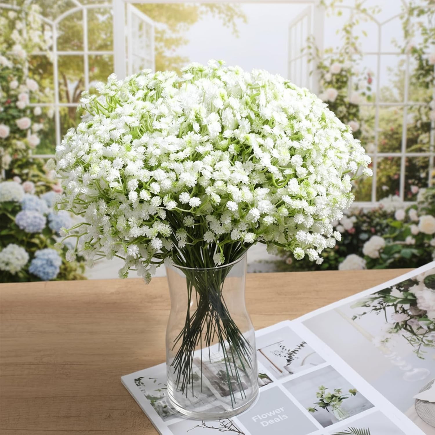 150PCS Babys Breath Artificial Flowers, Bulk Faux Baby Breath Flower Babys Br…