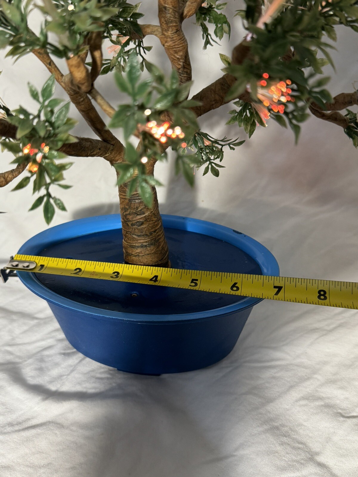 Fiberoptic Tree Tabletop Light Up Plug In 12” Ht. Fairy Nature *see Pic Paint