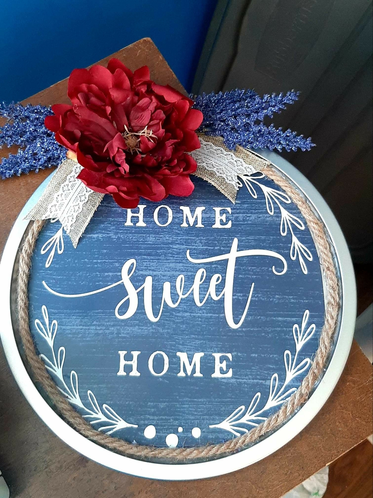 Home Sweet Home Pizza Pan Door Hanger, Year Round Wreath