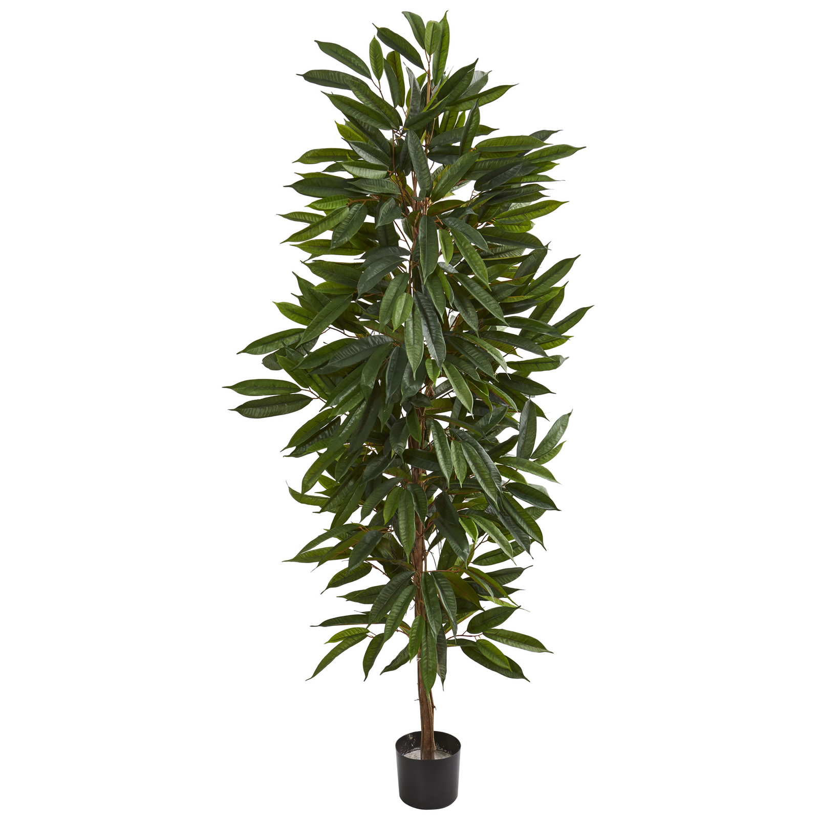 Nearly Natural 6.5’ Mango Artificial Tree Realistic Plant Home Garden Decoration