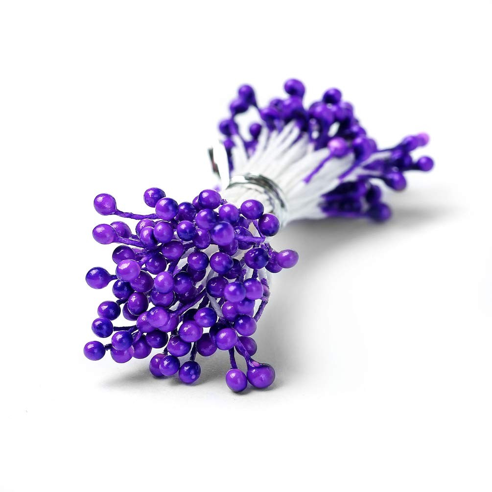 16 Colors 1360 Pieces Mixed 3mm Pearl Flower Stamens for Decoration (Classic)