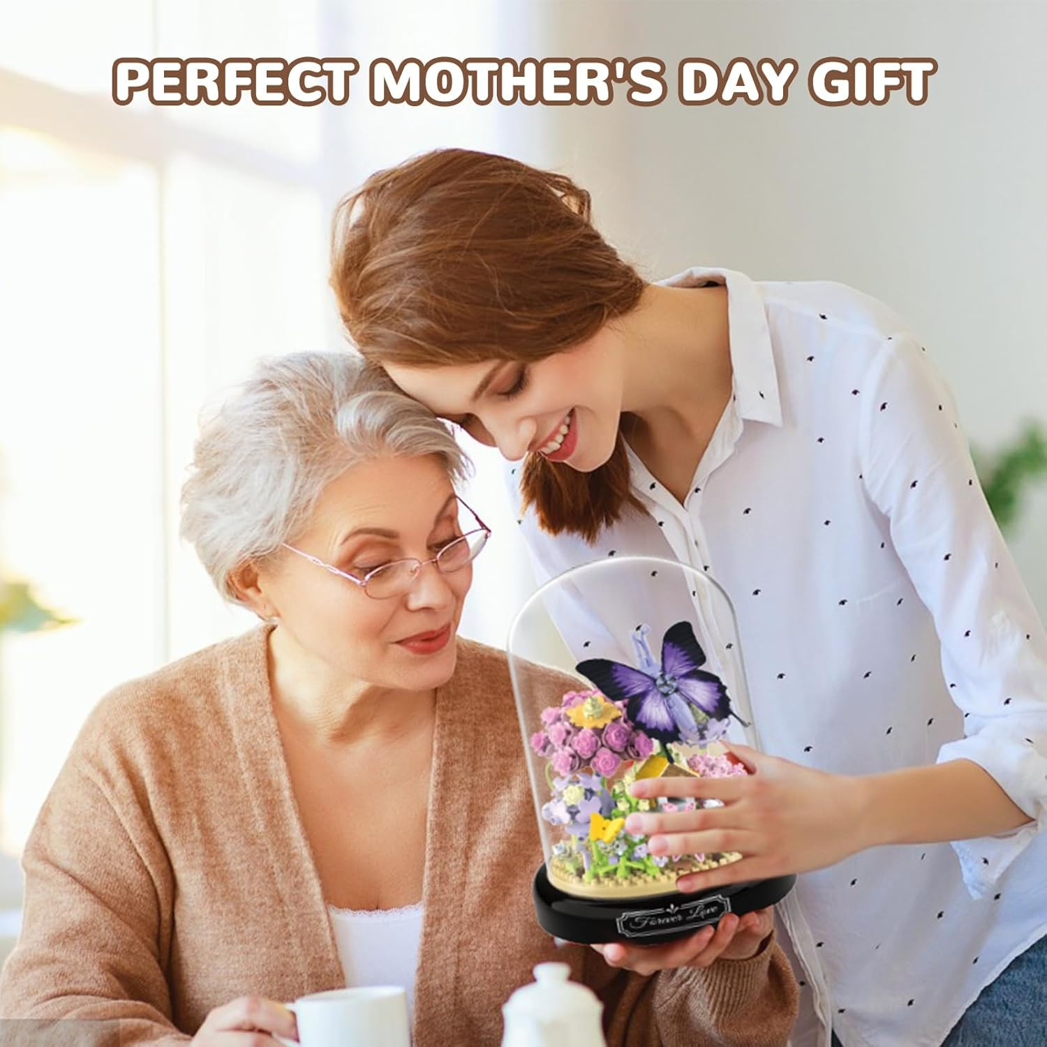 Flower Bouquet Building Kit for Adults, Animals Flowers 582 PCS Botanical Collec