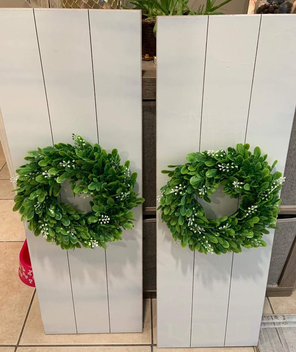 Vibrant 11-Inch Green Wreath with Rustic Bow – Perfect for All Occasions