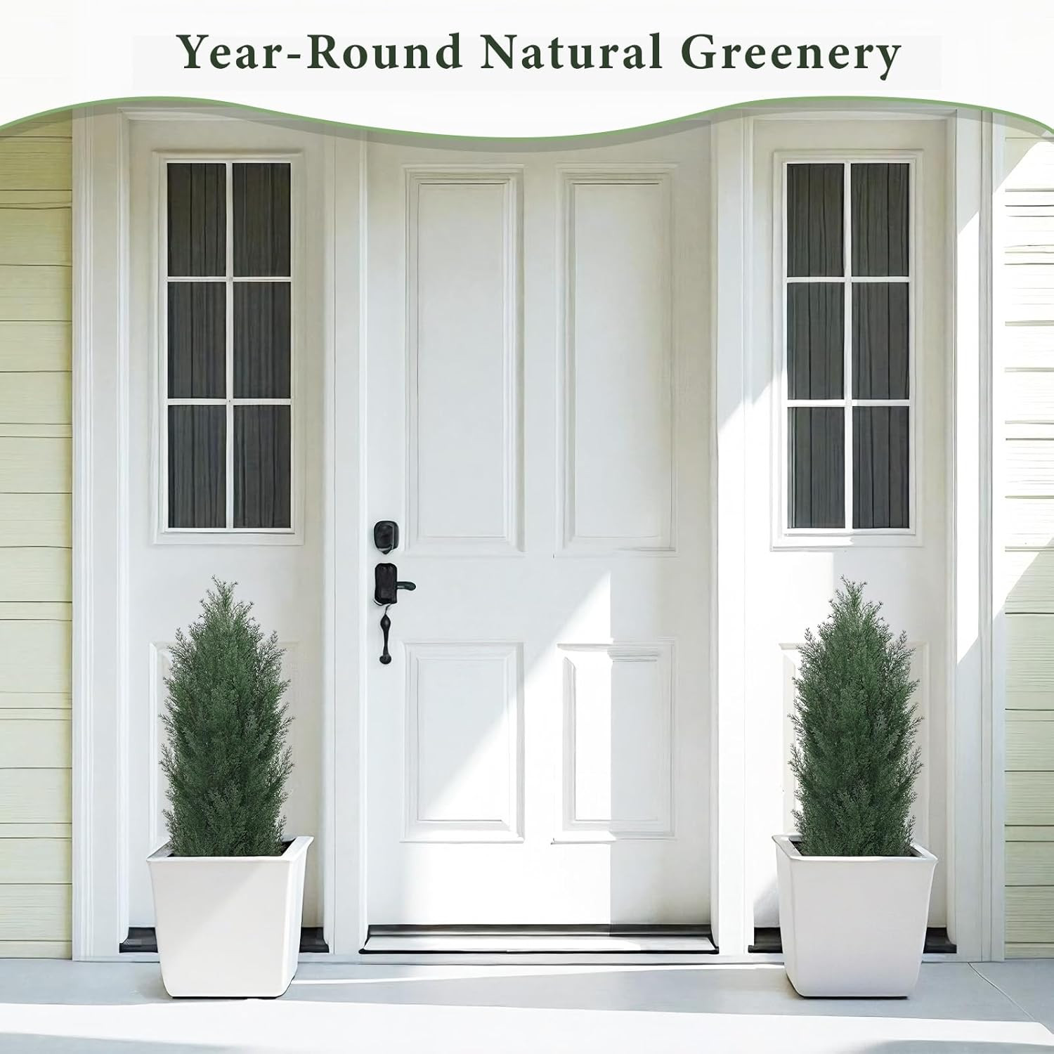 3Ft Artificial Topiary Trees Set of 2 – UV Resistant Faux Cedar for Outdoors