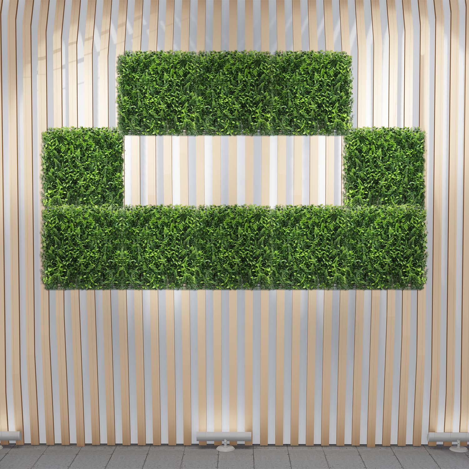 20″x20″ Artificial Faux #9 3D Mixed Panel Leaf Privacy Fence Screen Decor Hedge