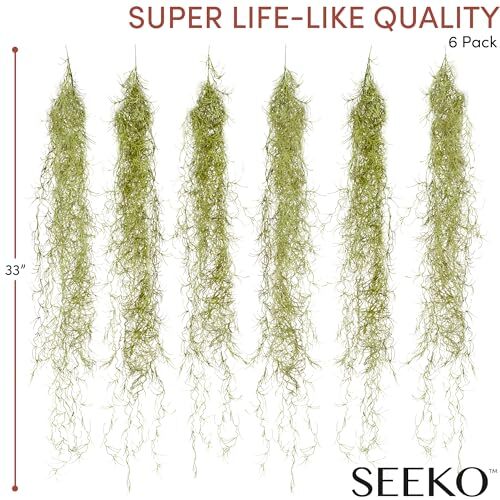 SEEKO Succulents Spanish Moss, Fake Moss for Artificial Assorted Sizes