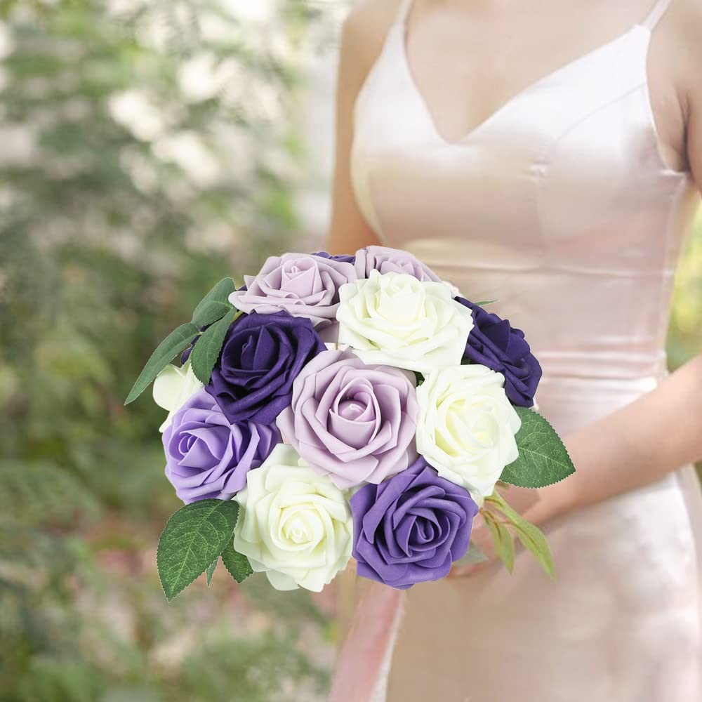 100 PCS Bulk Fake Leaves Greenery Artificial Rose Flower Foliage Wedding DIY