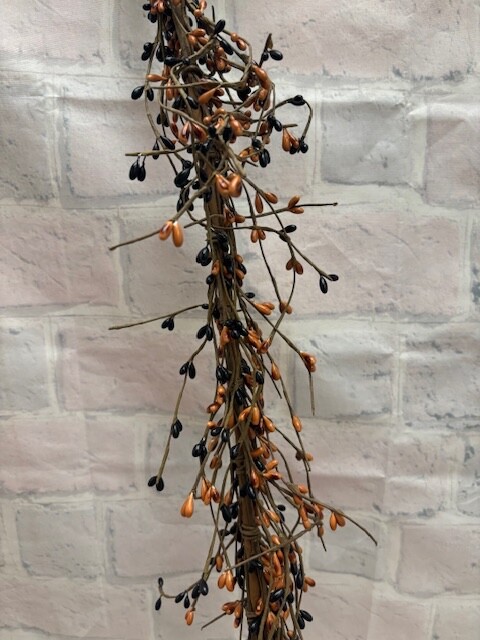 Pip Berry Garland Tan & Black MIX 4′ FULL BEAUTIFUL BERRIES