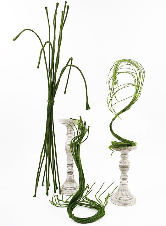 10 x THICK MOSS STICKS, STEMS – 100CM – WIRED, BENDABLE, ARTIFICIAL, FAKE, VASE
