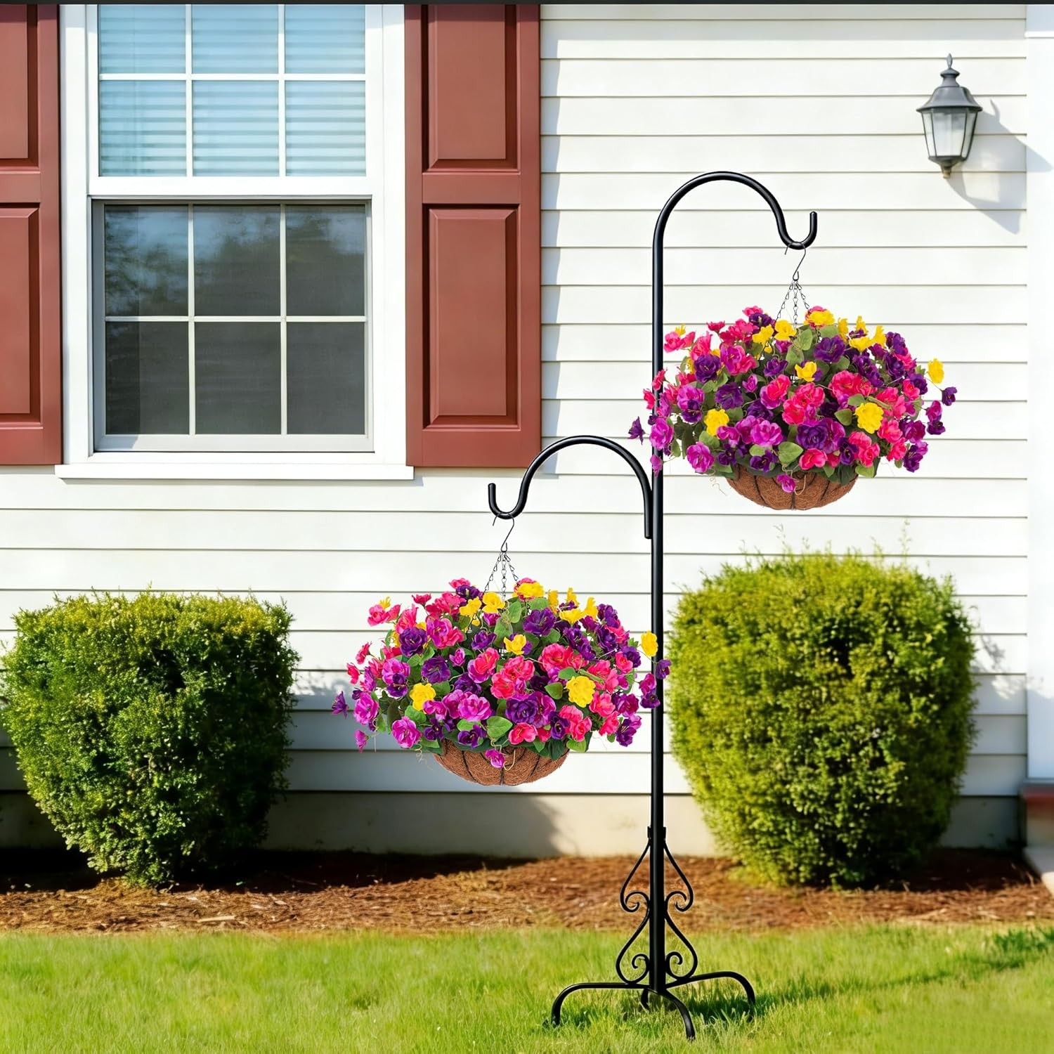 Artificial Flowers for Outdoors, 6 Bundles Multicolor Silk Fake Hibiscus Flowers