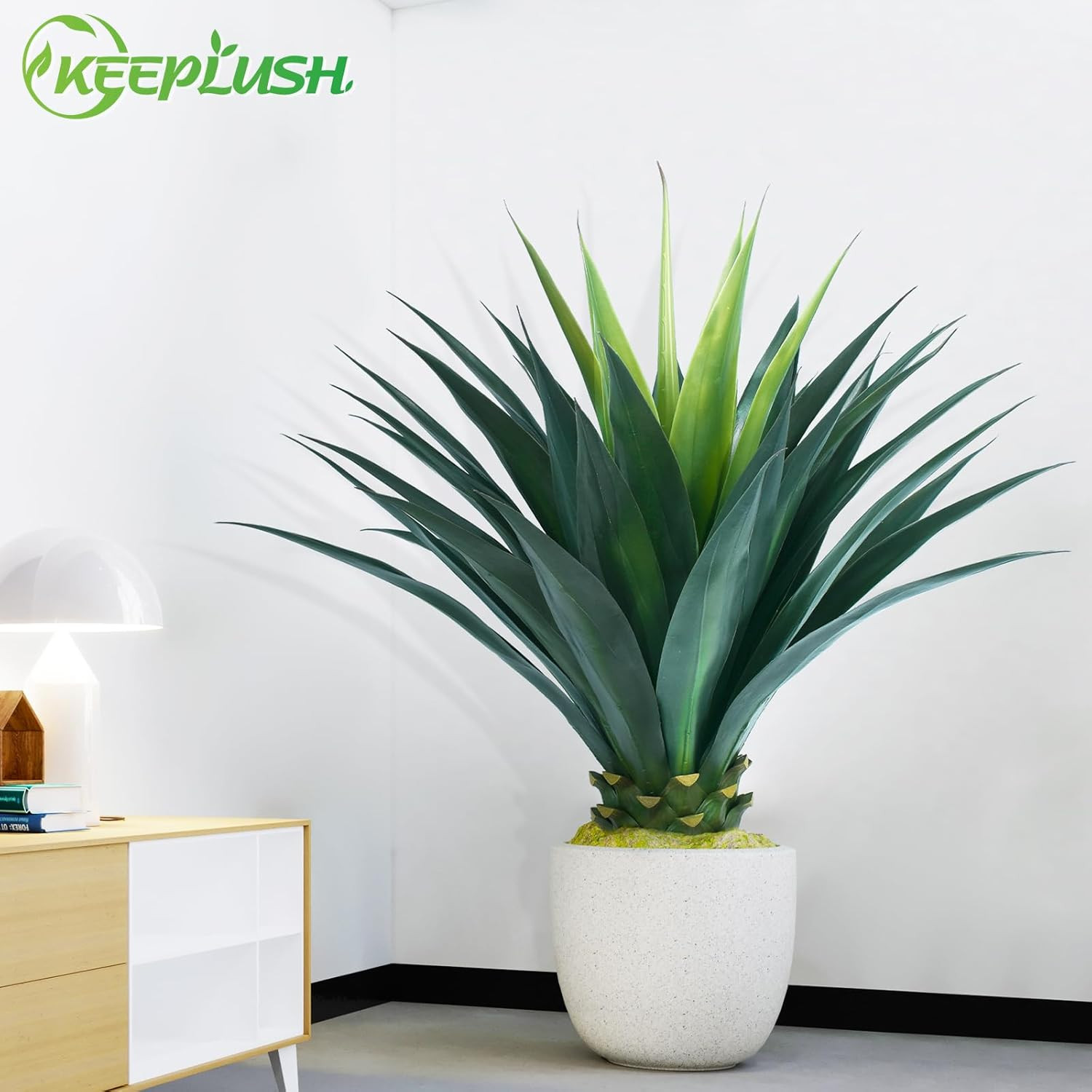 3.5Ft Faux Agave Plant in Black Pot – Perfect for Home, Office & Patio Decor