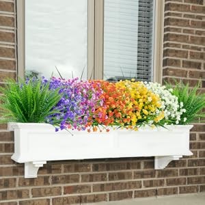 12 Bundles Artificial Flowers for Outdoors Decor, Mixed Color | Fake plastic