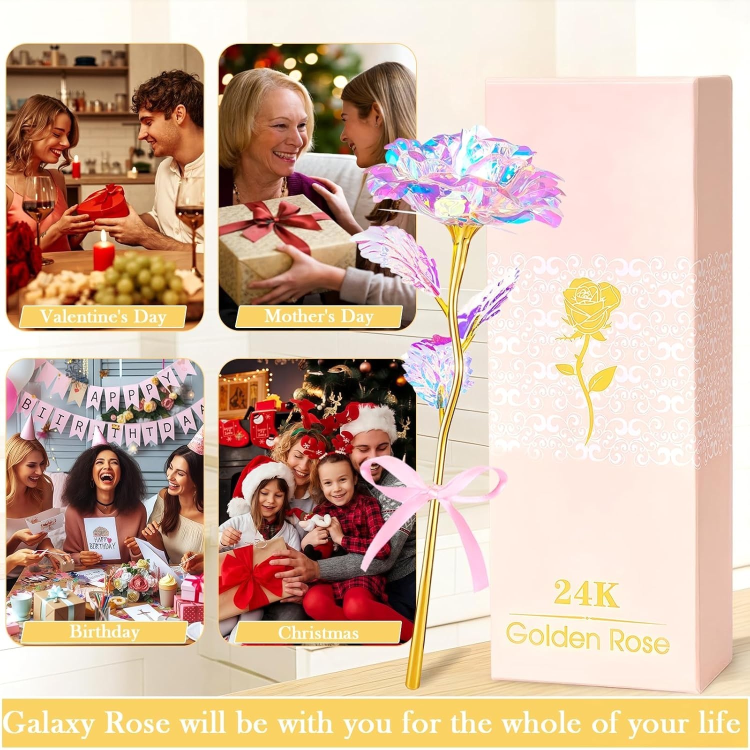 Handcrafted Galaxy Rose Keepsake for Mom – Perfect for Mother’s Day & Birthdays