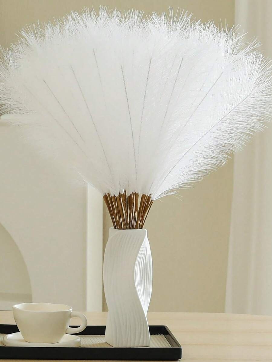 Artificial Pampas Grass Boho Vase Filler Wedding Home Room Decor Faux Plant