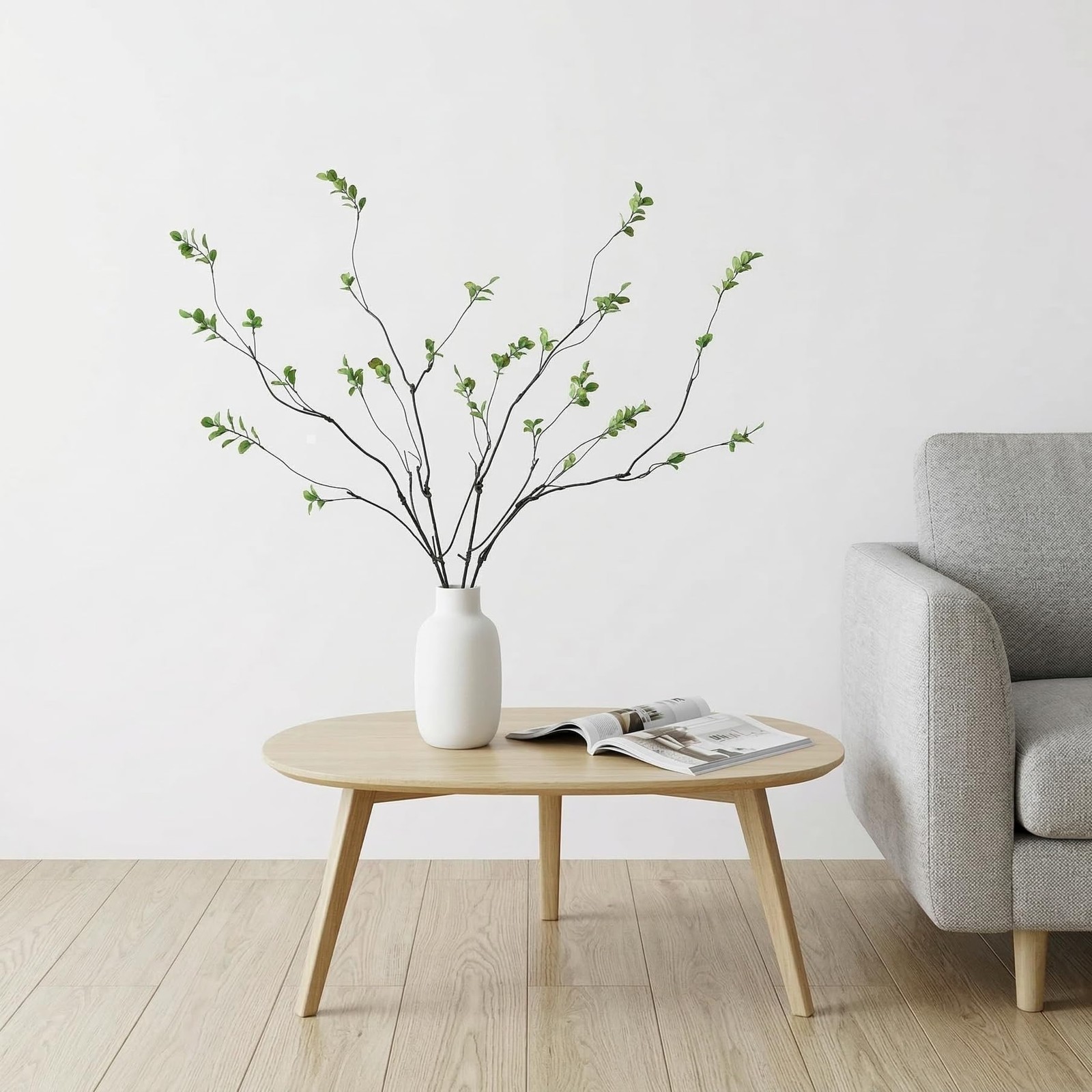 4 Pcs Artificial Greenery Stems Faux Branches for Vase, 37.4 Inch Artificial …
