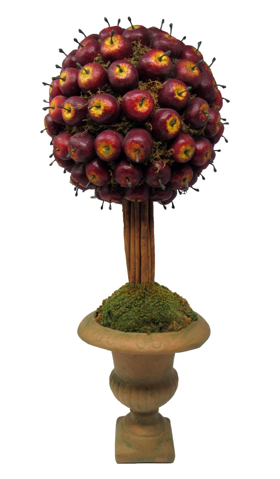 Vintage Apple Topiary Tree in Decorative Urn Farmhouse Country Home Decor 22″