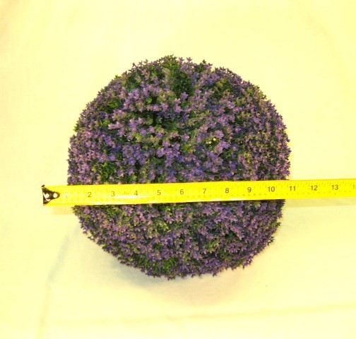 GARDEN SPHERES Set of 2 Wicker Park 12-Inch Lavender Flowers Hanging or Staked