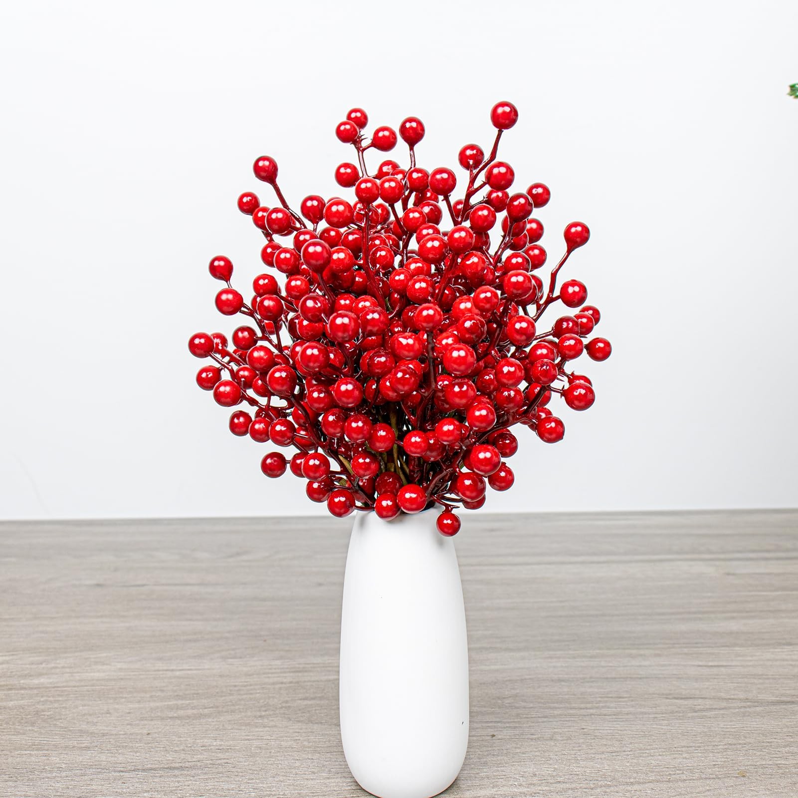 50 Pack Christmas Tree Decorations 6.5 Inch Artificial Berry Stems Red Berry …