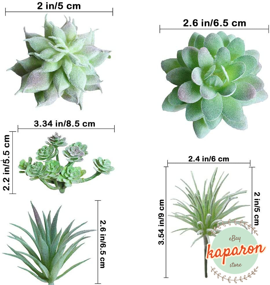 11Pcs Artificial Succulent Plants, Mini Unpotted Fake Faux Succulents Green