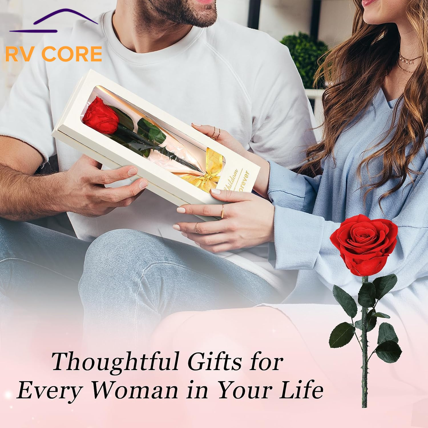 Forever Preserved Red Rose Gift for Mom Wife Girlfriend Valentine’s Birthday