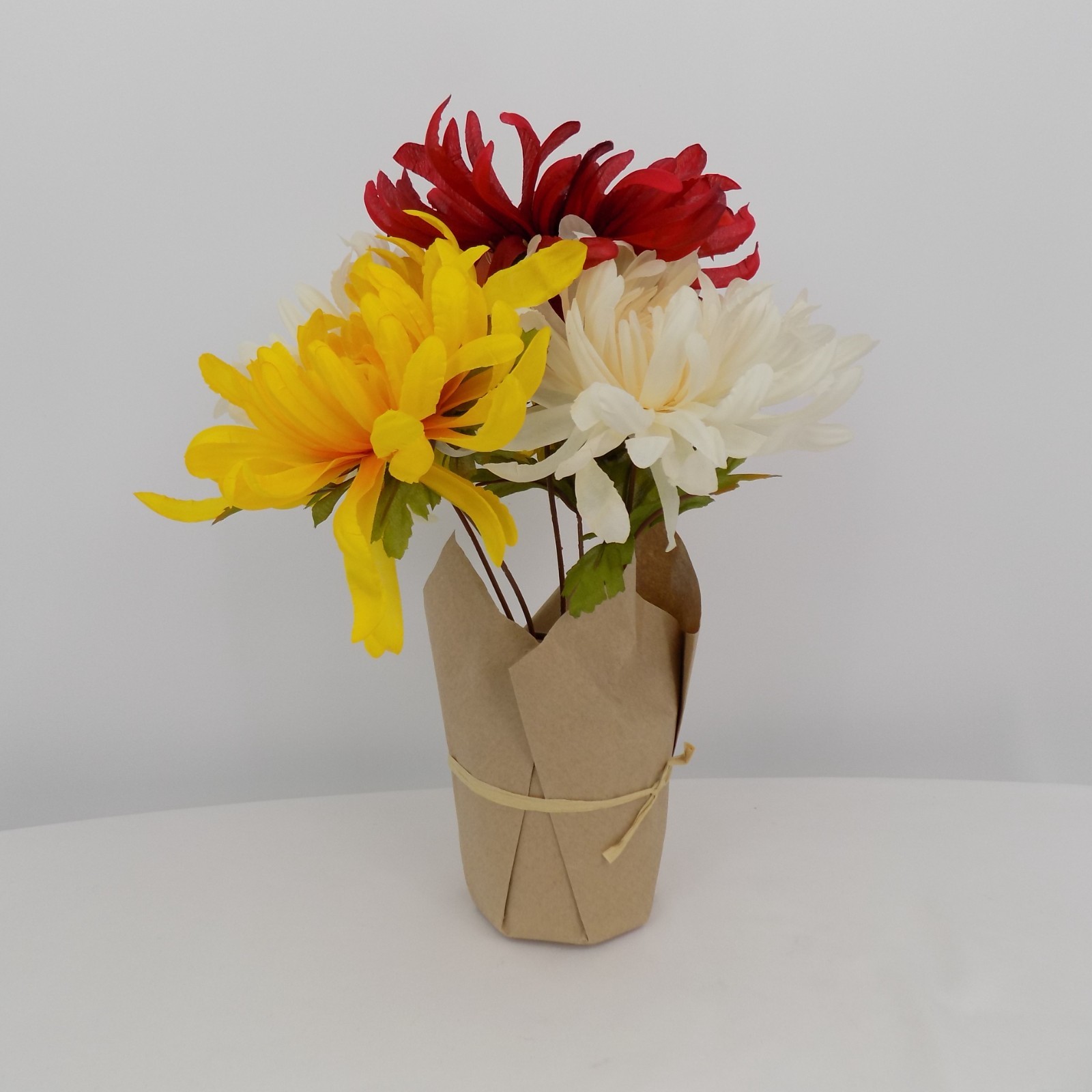 Ashland Fall Potted Flower Chrysanthemum Yellow Red Cream Mum Artificial New