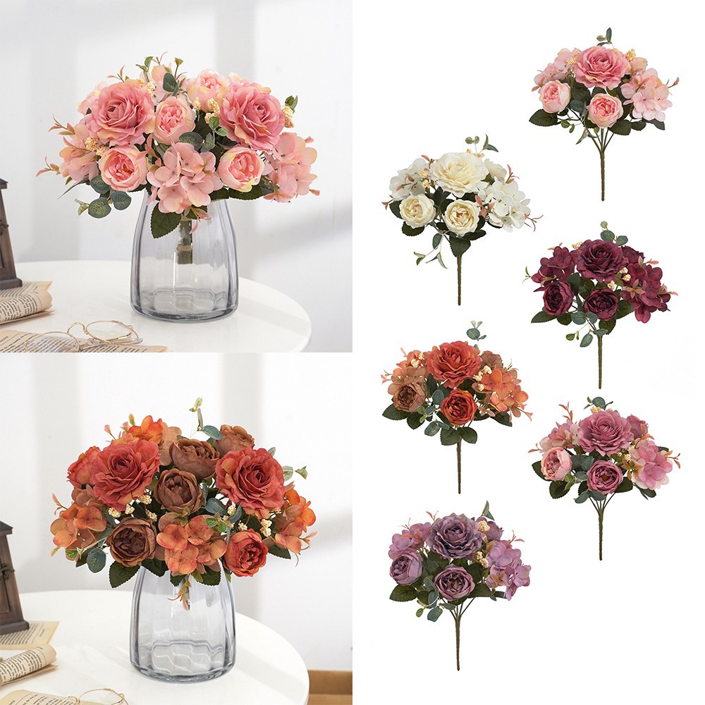 Silk Peony Artificial Fake Flowers Bunch Bouquet Home Wedding/Party Garden Decor