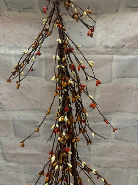 Pip Berry Garland Tan, Orange & Cream MIX 4′ FULL BEAUTIFUL BERRIES