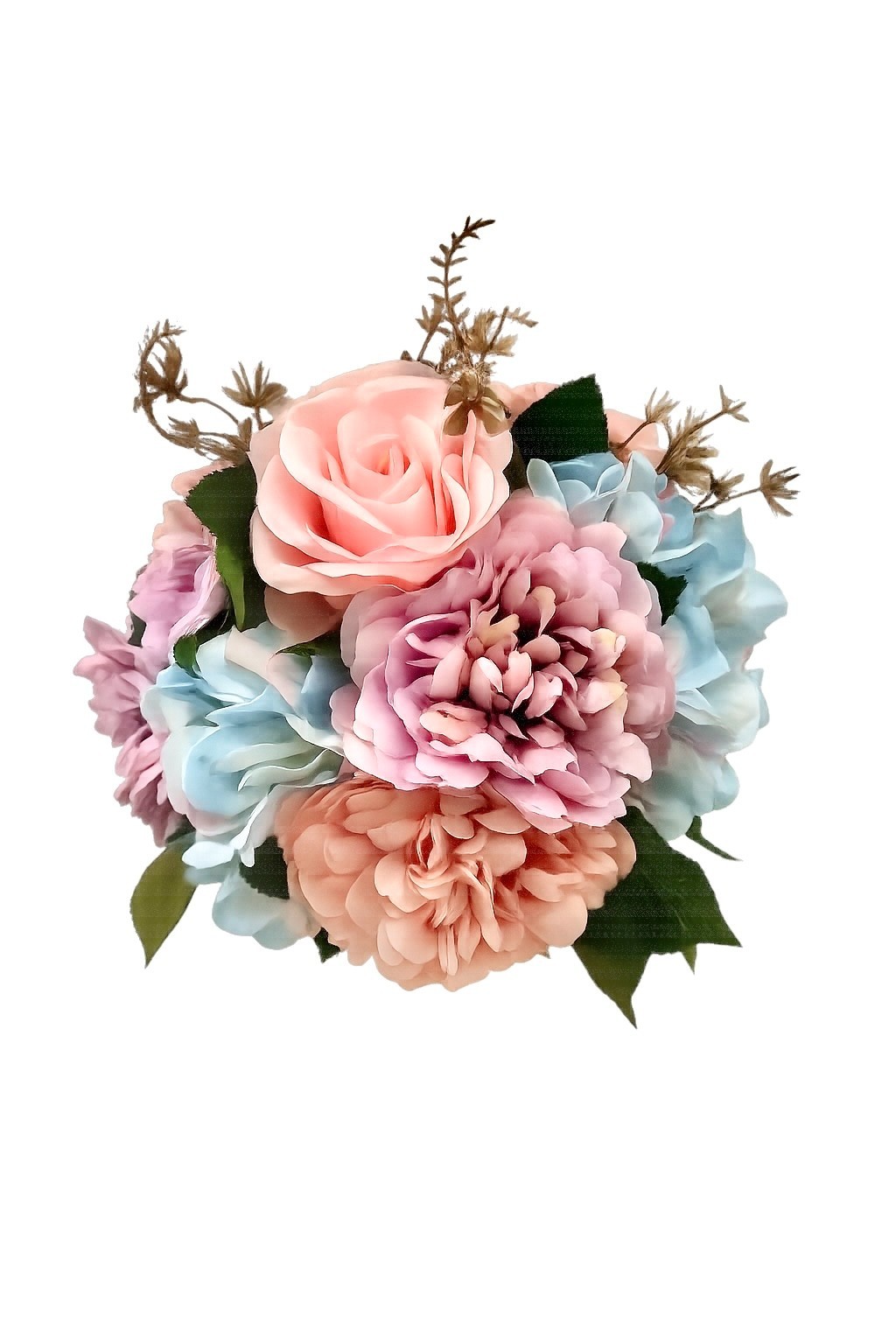 Pink Lavender Blue Bridal Bouquet, Pastel Wedding Flowers, Bouquet, Silk Flower